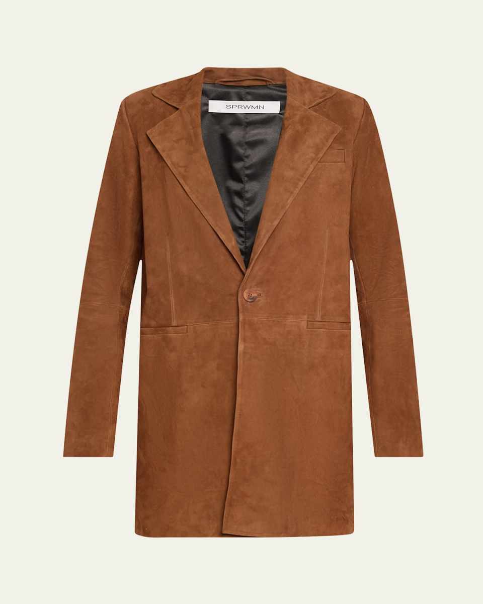 Suede Long Blazer